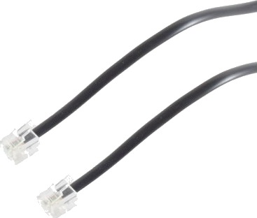 S-Impuls Tilkoblingskabel Rj11/Rj11 6/4 1:1 1,5 M Svart Vf V.5