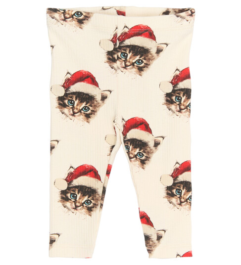 The New Siblings Leggings Rib TnsbHoliday Gardenia CAT The New 56 Leggings Brun Hvit Rød