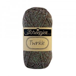 Scheepjes Twinkle Garn Glimmer 905 Mørkebrun