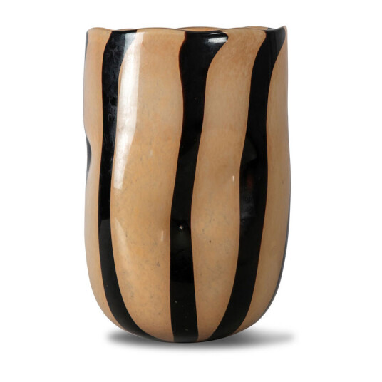 Byon Curt vase 30 cm Svart-beige