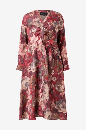 No. 1 By Ox Kjole Sun Cut Skirt And Long Sleeves Rød No. 1 By Ox Kjole Sun Cut Skirt And Long Sleeves Rød