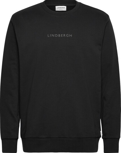 Lindbergh Logo Chest Print O Neck Sweat Black XXXL