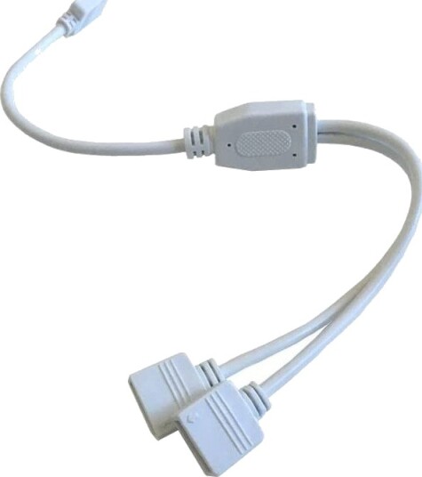 RGB+WW kabel 2 veis splitter 12/24V hvit RGB+WW kabel 2 veis splitter 12/24V hvit