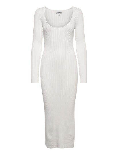 Ganni | Long Sleeve Low Roundneck Slim Dress | L Ganni | Long Sleeve Low Roundneck Slim Dress | L