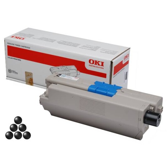 OKI C 332/MC 363 BK lasertoner - 46508716 Original - Svart 1500 sider OKI C 332/MC 363 BK lasertoner - 46508716 Original - Svart 1500 sider