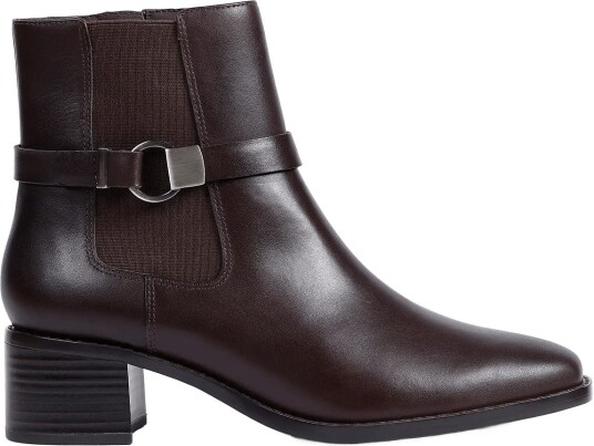 Clarks Wrenn Buckle D - DARK BROWN LEA - 35.5
