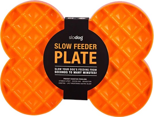 Lickimat Dog Lick Mat Slow Feeder Plate Orange 35X26X3Cm (645.5400)