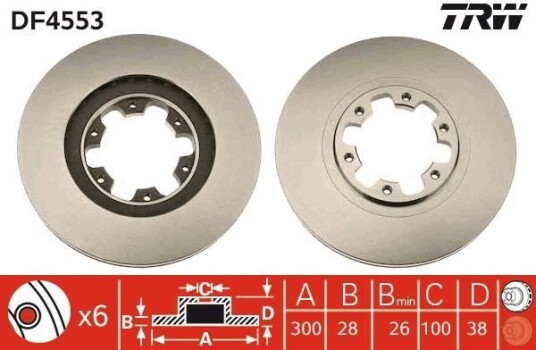Bremseskive TRW DF4553
