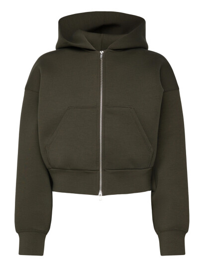 Weekday Loose Fit Scuba Zip Hoodie Khaki green S Weekday Loose Fit Scuba Zip Hoodie Khaki green S