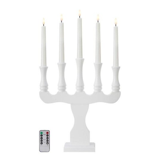 Markslöjd   Rydboholm adventstake 5 lys 53 cm hvit