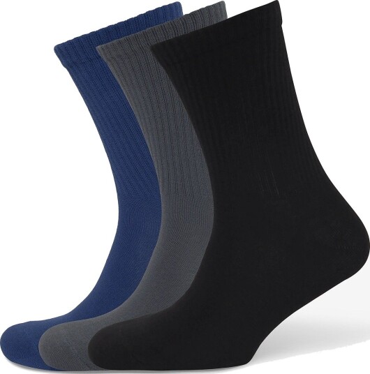 Weekday 3 Pack Sport Socks NAVY + BLUE + BLACK 43 45