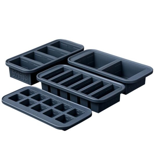 Souper Cubes Gavesett silikonform 4 stk grå Souper Cubes Gavesett silikonform 4 stk grå