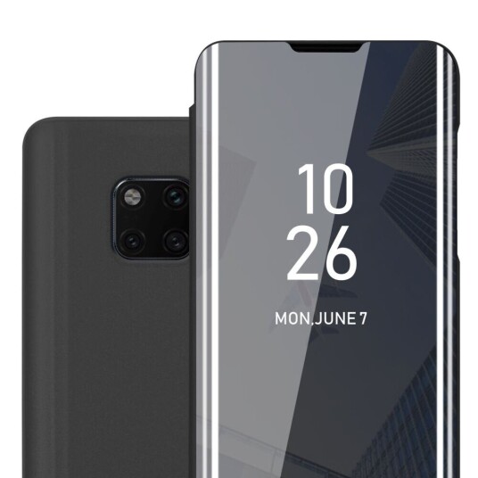 Cadorabo Etui For Huawei Mate 20 Pro Deksel Clear View Mirror Beskyttelsesetui Med Stativfunksjon 360 Graders Beskyttelse Cadorabo Etui For Huawei Mate 20 Pro Deksel Clear View Mirror Beskyttelsesetui Med Stativfunksjon 360 Graders Beskyttelse