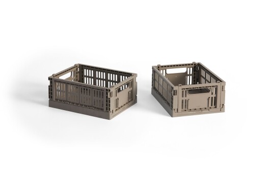Hay Colour Crate Mini Oppbevaring 2 pk Warm Grey Hay Colour Crate Mini Oppbevaring 2 pk Warm Grey