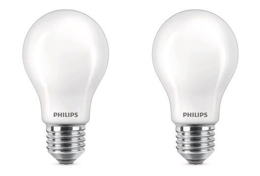 Philips LED-lyspære LEDClassic 7W/827 (60W) 2-pack E27