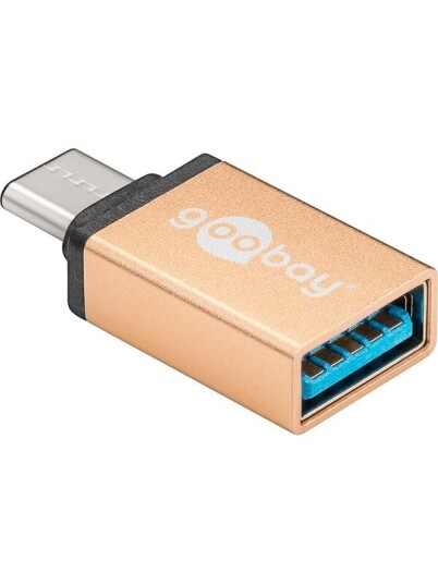 Goobay OTG USB C til USB A 3.0 Adapter Gull Goobay OTG USB C til USB A 3.0 Adapter Gull