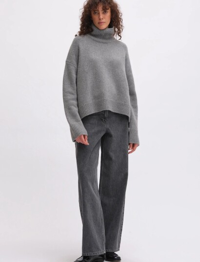 REMAIN Birger Christensen Knitted Polo Grey XS REMAIN Birger Christensen Knitted Polo Grey XS