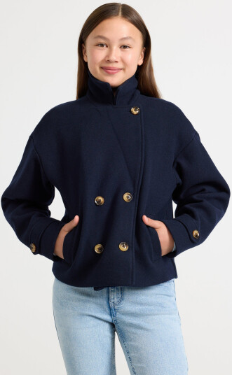 Lindex Jacket Short Trench Navy 128