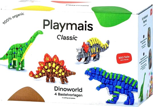 Playmais Classic Dinoworld Byggesett 3+ År 800 Deler Playmais Classic Dinoworld Byggesett 3+ År 800 Deler