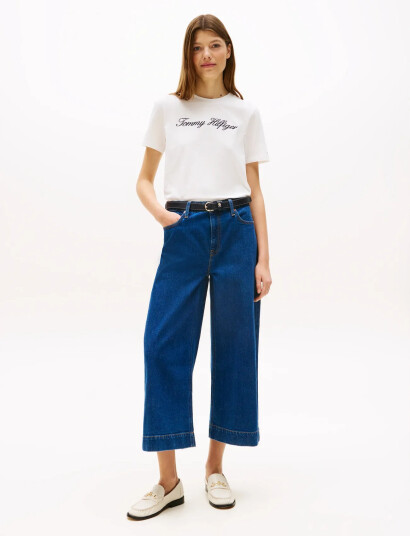 Tommy Hilfiger Nos Script Regular C-Nk Ss - White - L