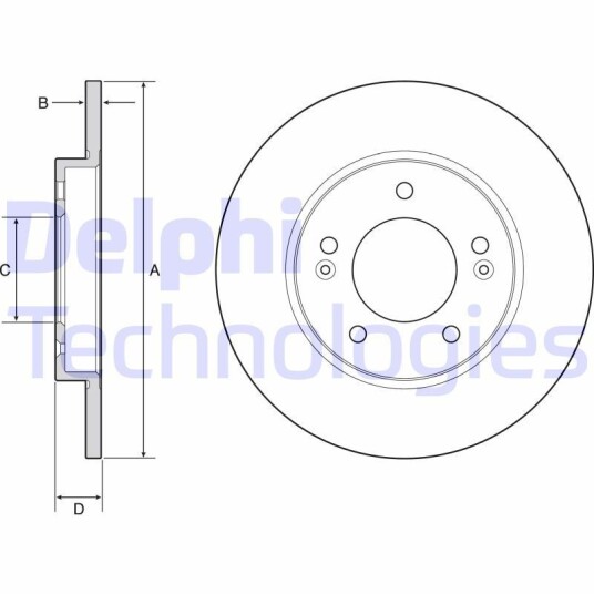 Bremseskive DELPHI BG4949C Bremseskive DELPHI BG4949C