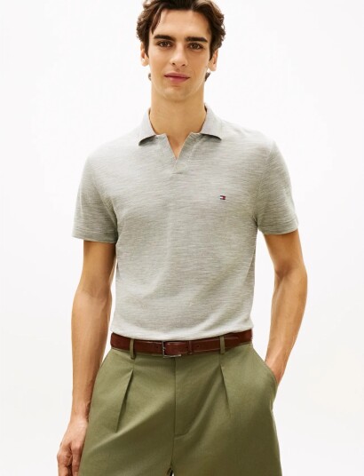 Tommy Hilfiger Slub Oxford Pique Reg Polo Khaki green S