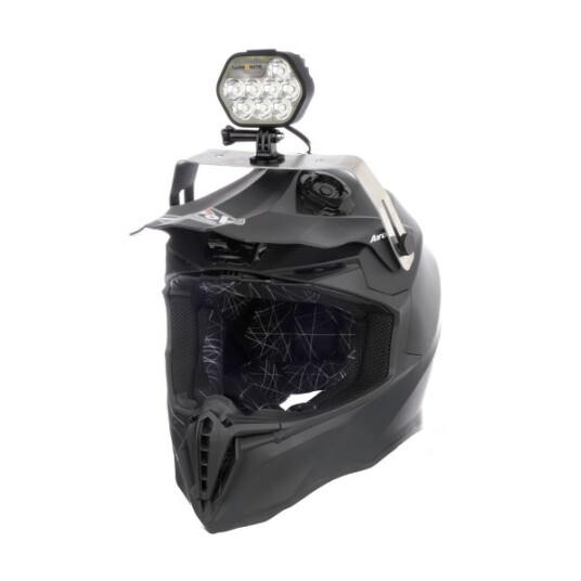 Enduro Hjelmpakke LUMONITE Leader 6838 lm / Oppladbar 1 lykt & batteri + hjelmfeste bue 6838 lm