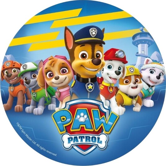 Kakebilde Uten Sukker Paw Patrol 20cm 