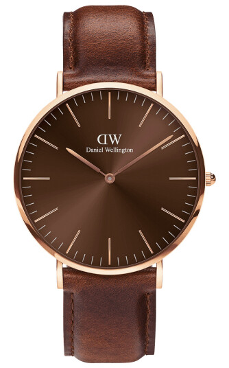 Daniel Wellington DW Klokke Classic St Mawes Amber 40mm Roségull