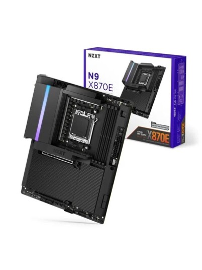 NZXT N9 X870E Hovedkort med AMD AM5 Socket, DDR5, PCIe 5.0, WiFi 7 NZXT N9 X870E Hovedkort med AMD AM5 Socket, DDR5, PCIe 5.0, WiFi 7