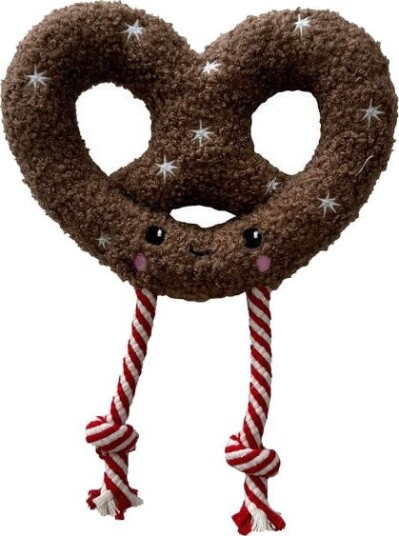 Bark-A-Boo North Pole Letters Pretzel Tauleke i 2-lags Plysj