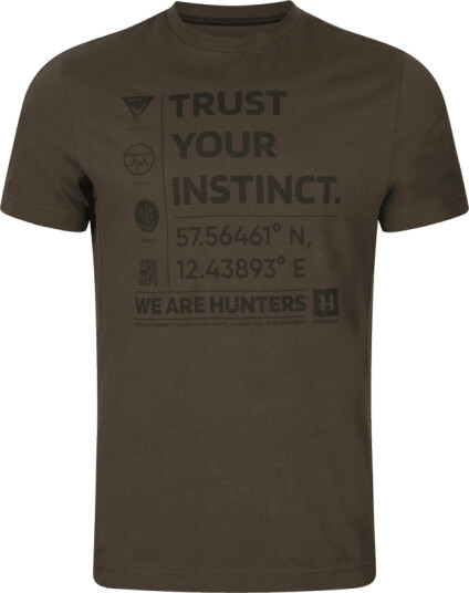 Härkila Men's  Instinct S/S T-Shirt S, Shadow Brown