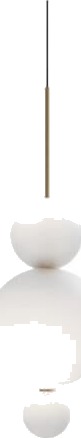Karman Opium 3 Taklampe Frostet/ Aluminium/ Bronse Karman Opium 3 Taklampe Frostet/ Aluminium/ Bronse