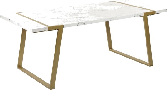 Stensby Spisebord 90x200 cm - Hvitt Gull