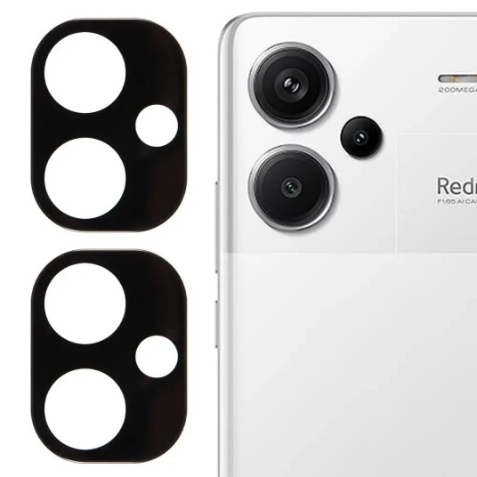 INCOVER Xiaomi Redmi Note 13 Pro+ (Plus) Beskyttelsesglass til Kameralinse - 2 Stk - Svart