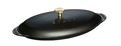 Staub oval fiskeform av støpejern svart
