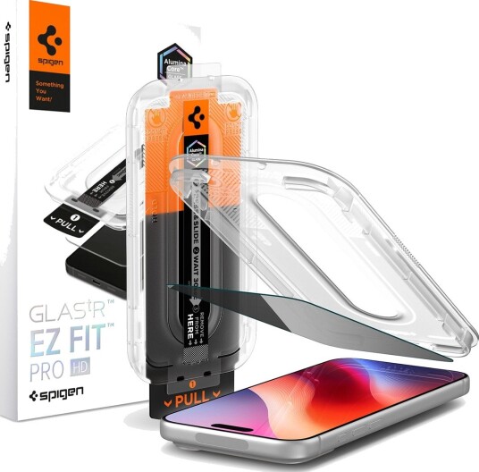 Spigen tR EZ Fit Pro HD Privacy Skjermbeskytter til iPhone 18 Pro
