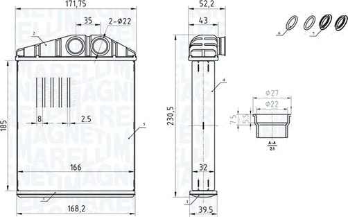 Varmeapparat register MAGNETI MARELLI 350218426000