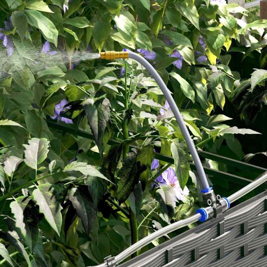Hagekasser med Vanning System 2 stk Svart