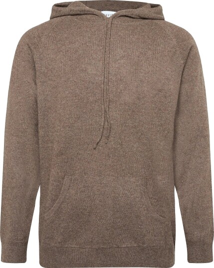 Davida Cashmere Man Front Pocket Hoodie CACAO S