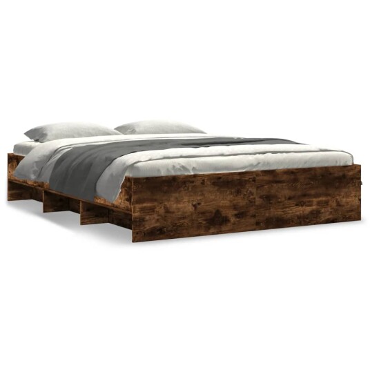  Sengeramme uten madrass røkt eik 150x200 cm konstruert tre 8721102856549