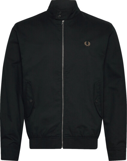 Fred Perry Twill Harrington Jkt Black M Fred Perry Twill Harrington Jkt Black M