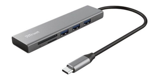 Trust Halyx USB-hub - 3 porter - Grå