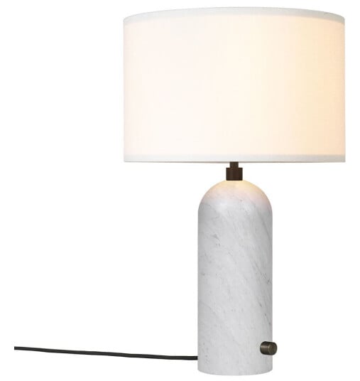 Gubi - Gravity Table Lamp Small White/white Marble - Bordlamper - Space Copenhagen - Hvit