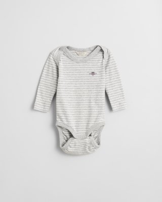 Gant Stripete body til baby LIGHT GREY MELANGE 86