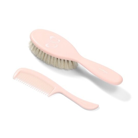 Babyono Børste & Kam Natur Pink Butterfly