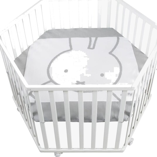 Roba Hexagon Lekegrind Med Hjul Miffy White