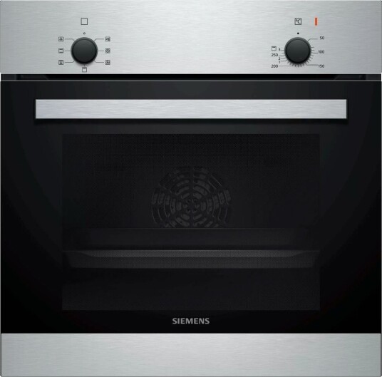 Siemens iQ100 Innbyggingsovn Rustfritt Stål 66L med Varmluft og Hurtigstart