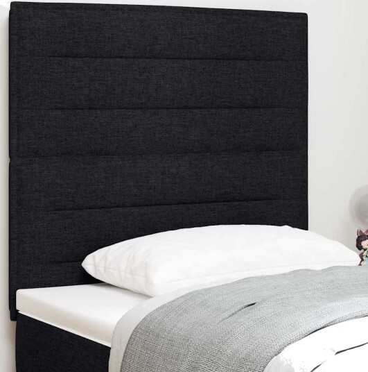 LED Hodegavl med LED lysstrimler Svart 90 cm stoff
