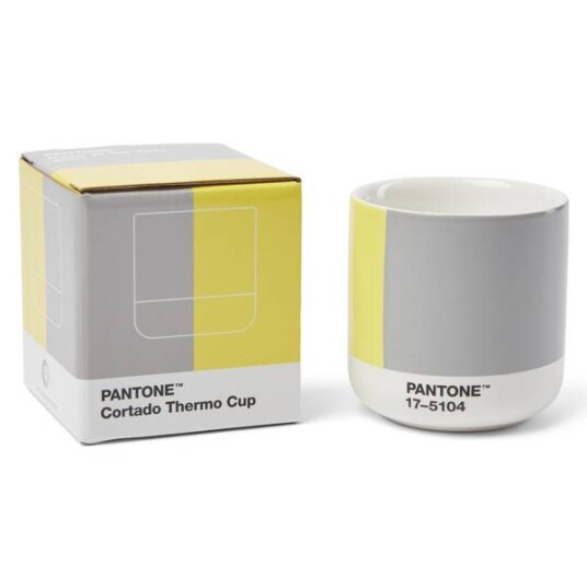 PANTONE Cortado-kopp, dobbeltvegg, 190 ml, Illuminating & Ultima